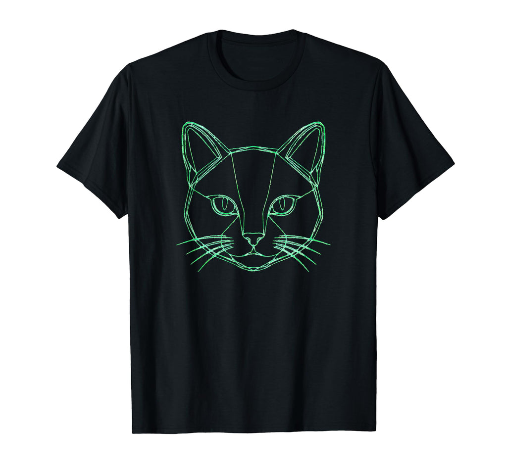 Glitch Cat Face Y2K Cyber Aesthetic T-Shirt - Trendy Graphic Unisex - T-Shirt, Sweatshirt, Hoodie