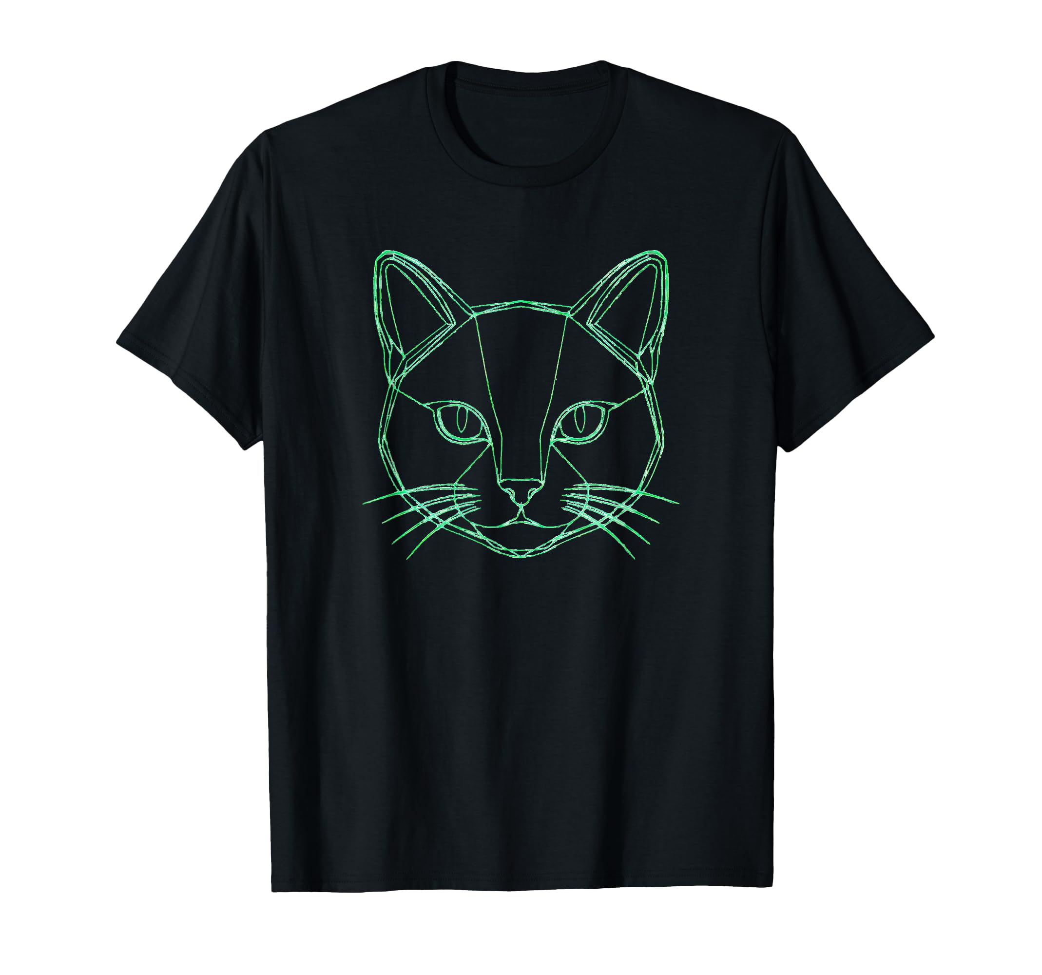 Glitch Cat Face Y2K Cyber Aesthetic T-Shirt - Trendy Graphic Unisex - T-Shirt, Sweatshirt, Hoodie