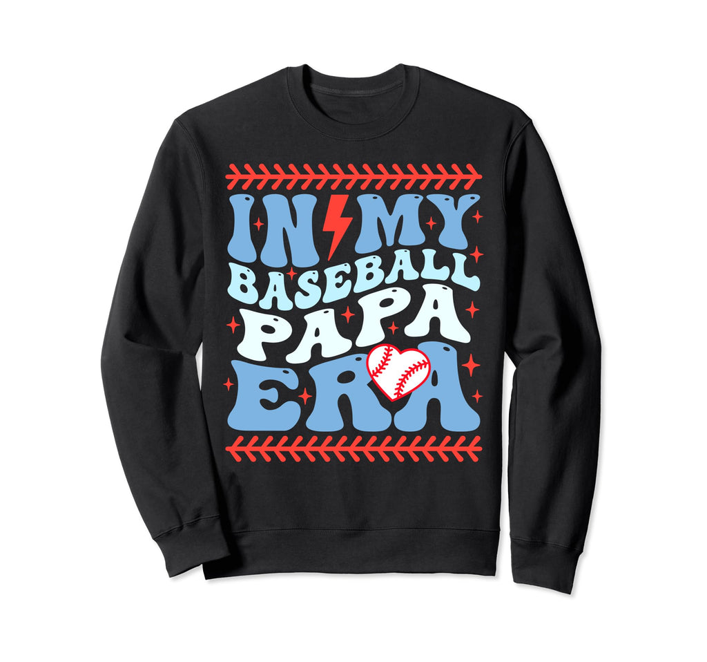 My Baseball Papa Era Groovy Sweatshirt - Aesthetic Graphic for Adults - T-Shirt, Sweatshirt, Hoodie