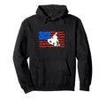 Baseball Us Flag Baseball Player Hoodie - Unique Graphic for Adults - T-Shirt, Sweatshirt, Hoodie