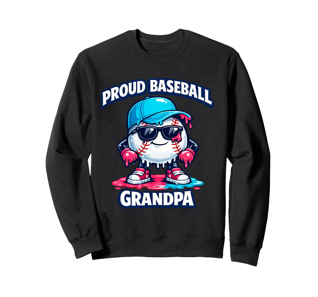 Ice Cream Drip Baseball Grandpa Sweatshirt - Casual Everyday Wear Men Women - T-Shirt, Sweatshirt, Hoodie