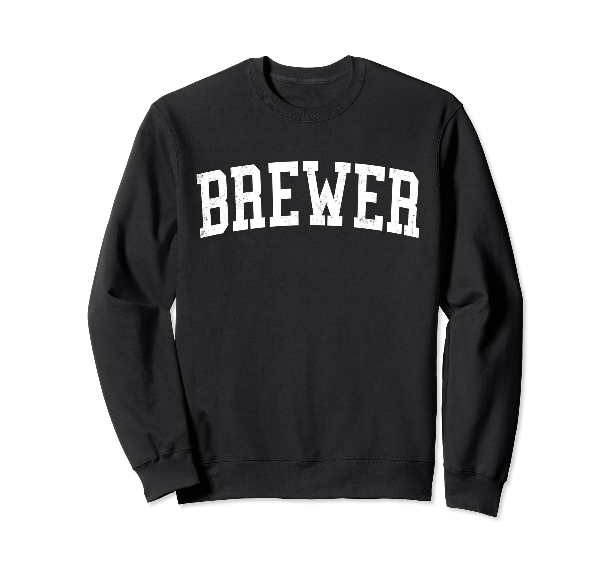 Brewer Me Distressed White Varsity Sweatshirt - Unique Graphic Men Women - T-Shirt, Sweatshirt, Hoodie