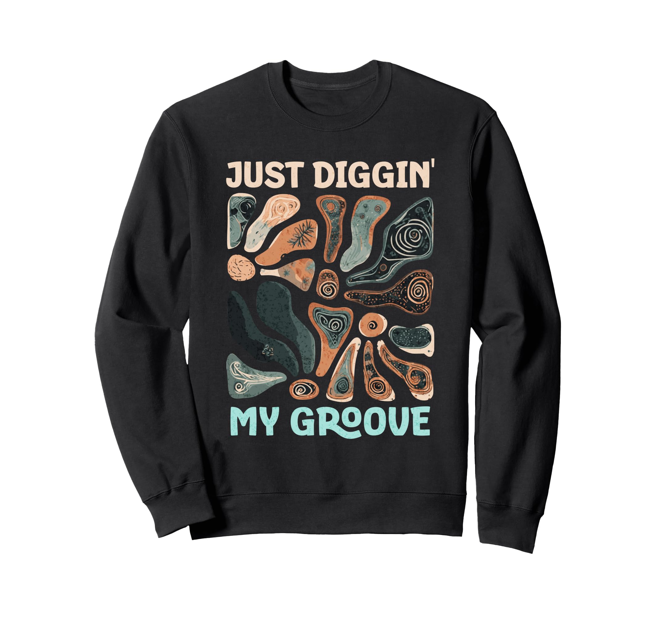 Groovy Boho Fossil Collector Hunter Sweatshirt - Unique Graphic Men Women - T-Shirt, Sweatshirt, Hoodie