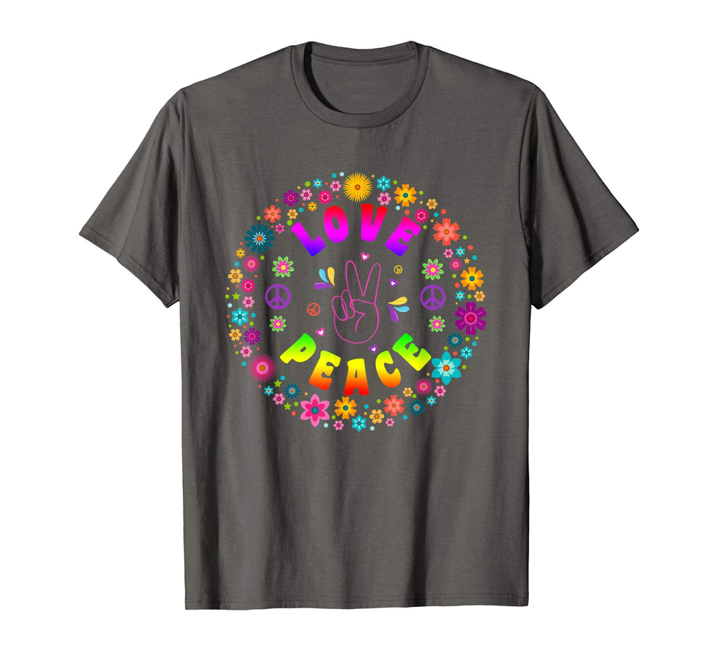 Peace Sign Love 60S 70S Hippie Costume T-Shirt - Trendy Graphic Men Women - T-Shirt, Sweatshirt, Hoodie