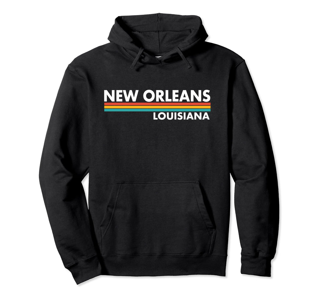 New Orleans Louisiana Stripes Hoodie - Aesthetic Graphic for Adults - T-Shirt, Sweatshirt, Hoodie