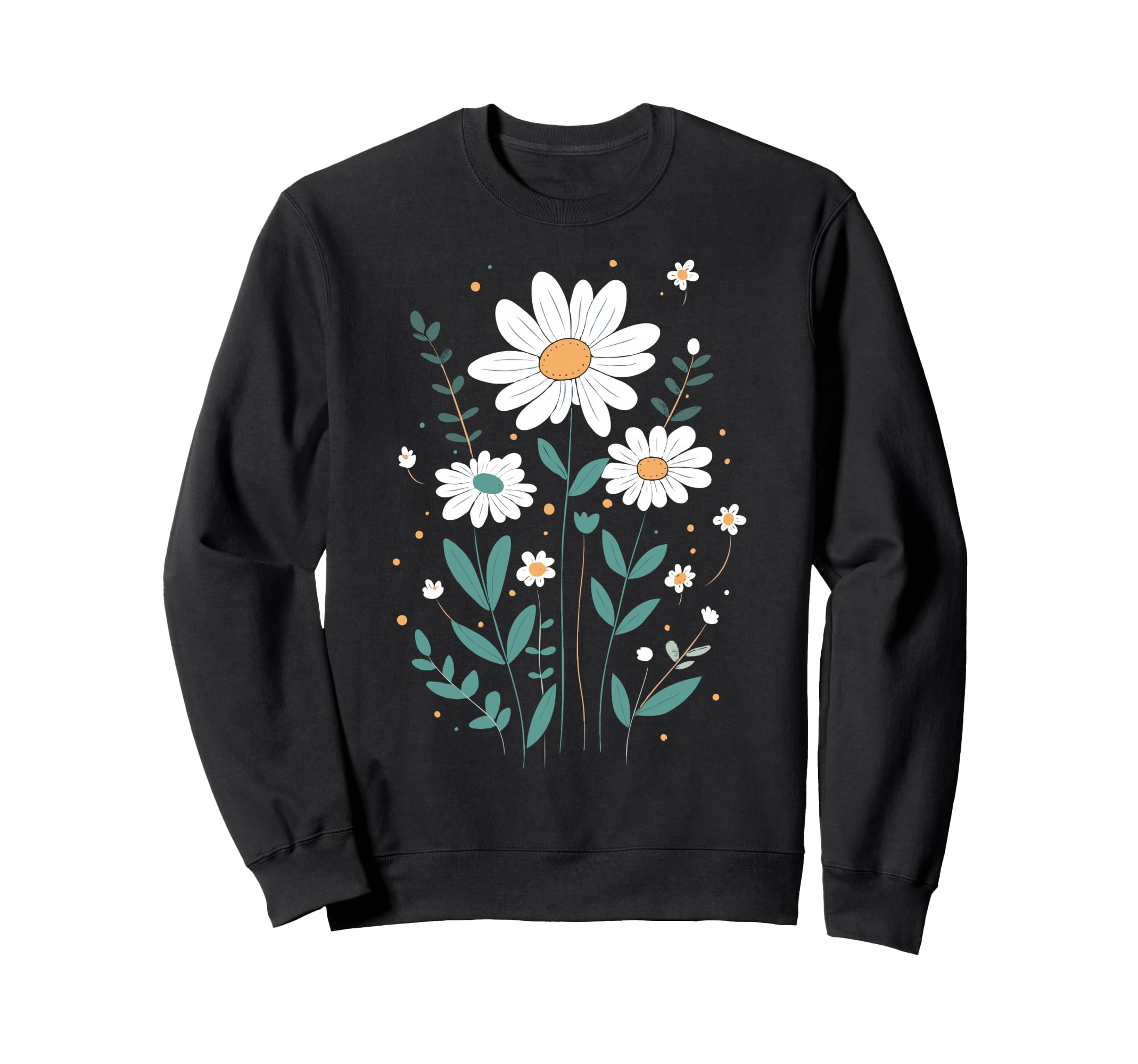 Wildflowers Flowers Pattern Summer Sweatshirt - Unique Graphic Unisex - T-Shirt, Sweatshirt, Hoodie