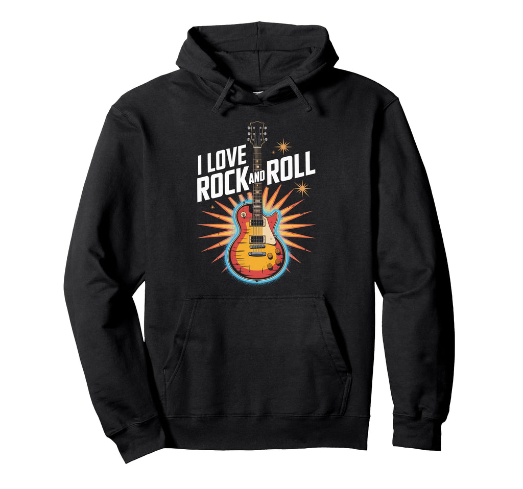 I Love Rock And Roll Guitar Hoodie - Streetwear Style Unisex - T-Shirt, Sweatshirt, Hoodie