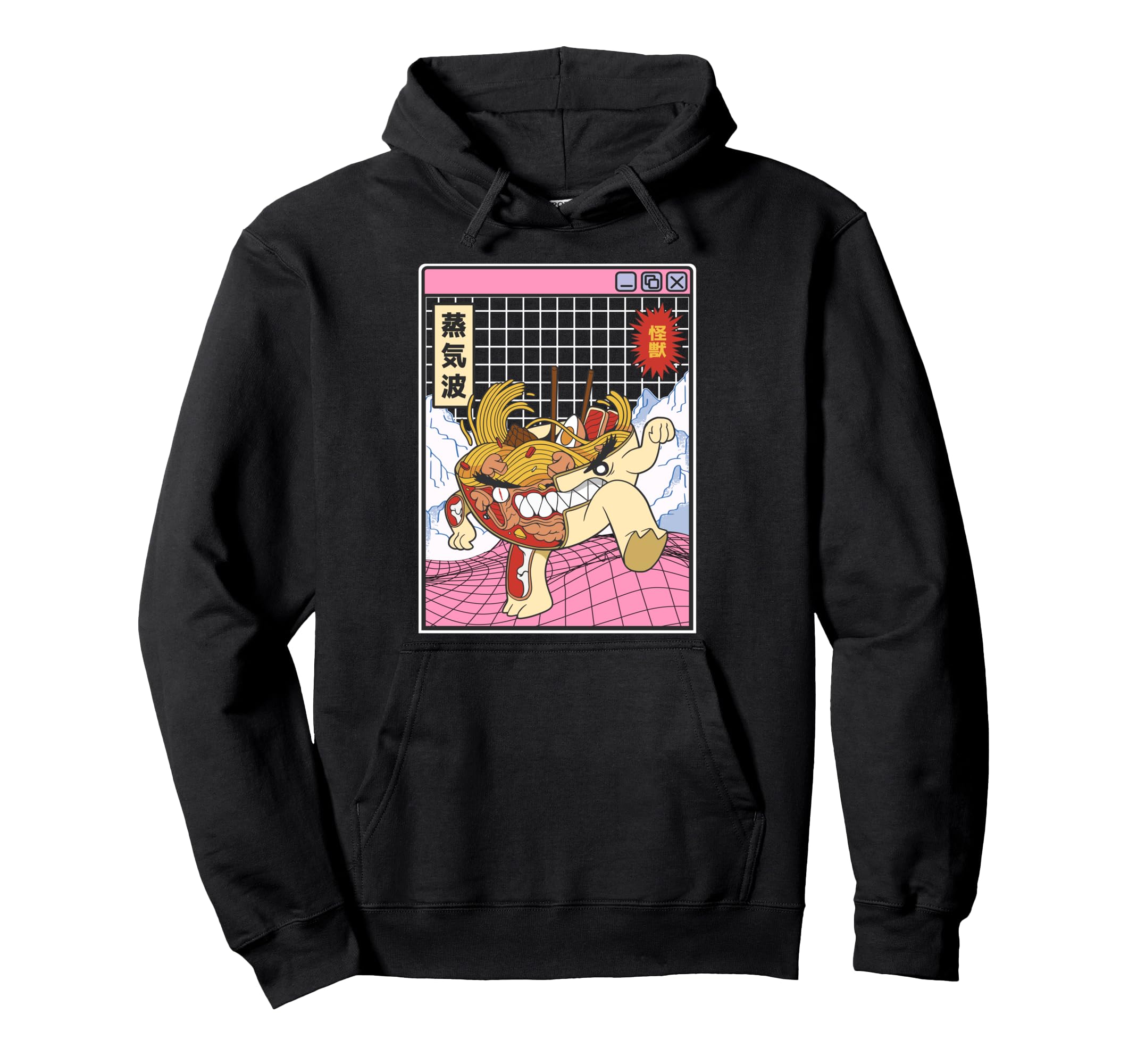 Ramen Noodles X Ray Kawaii Grid Hoodie - Novelty Apparel for Adults - T-Shirt, Sweatshirt, Hoodie
