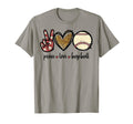 Peace Love Baseball Mom Leopard Cheetah T-Shirt - Minimalist Print Unisex - T-Shirt, Sweatshirt, Hoodie