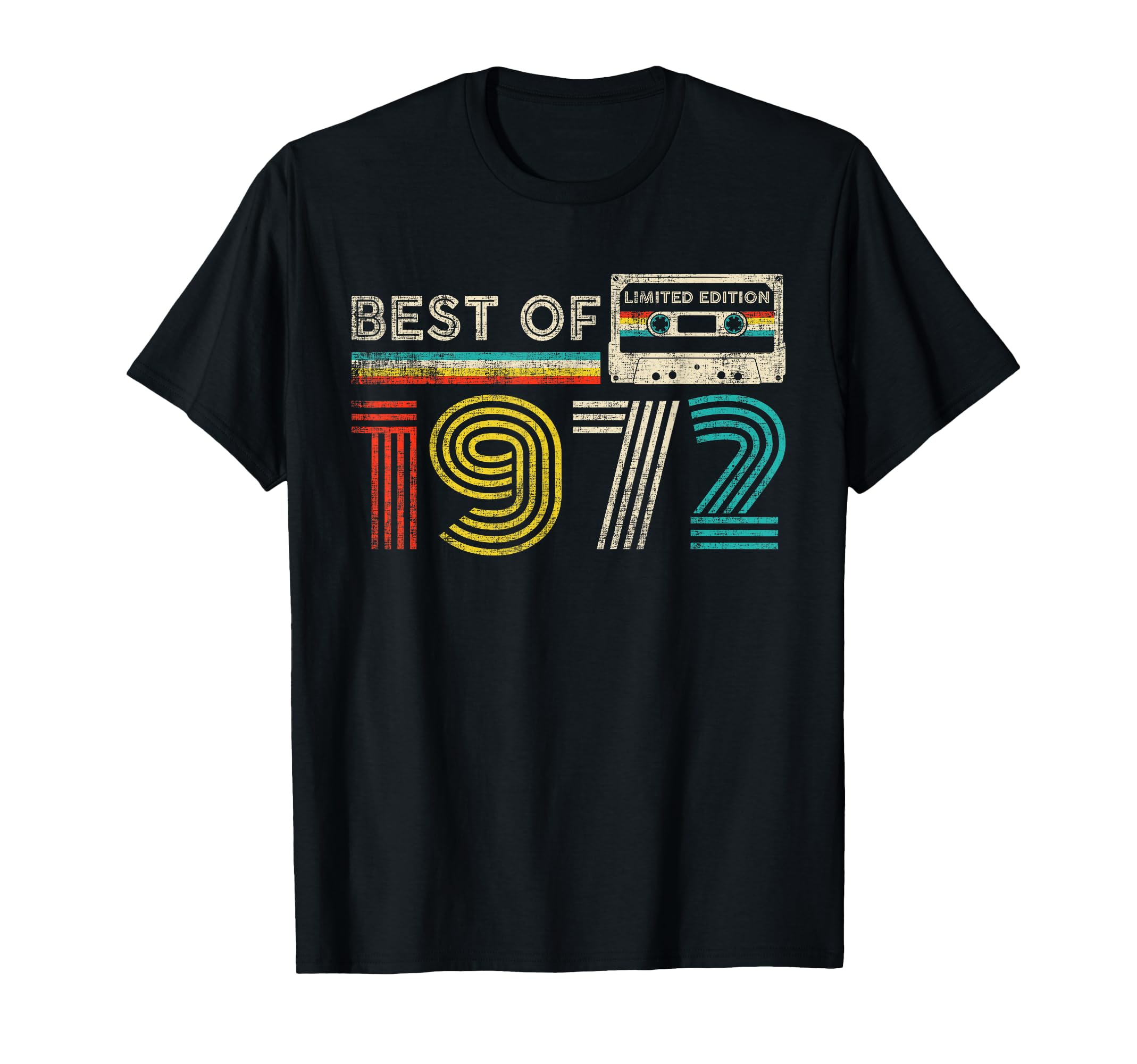 Best 1972 Birthday 1972 Cassette Tape T-Shirt - Custom Art Print Men Women - T-Shirt, Sweatshirt, Hoodie