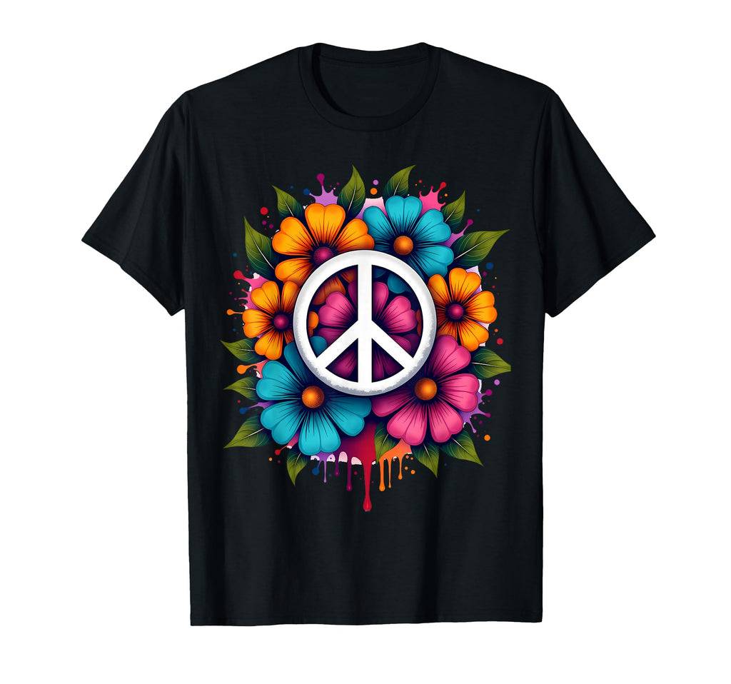 60S 70S Flower Power Groovy Love Peace T-Shirt - Unique Graphic Men Women - T-Shirt, Sweatshirt, Hoodie