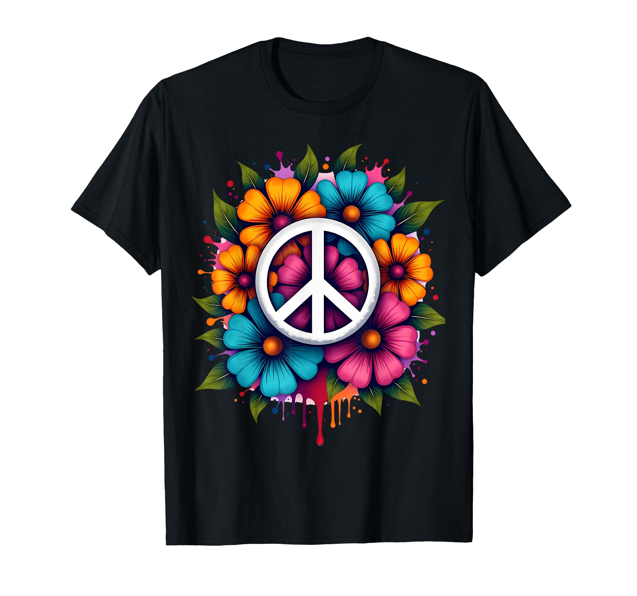 60S 70S Flower Power Groovy Love Peace T-Shirt - Unique Graphic Men Women - T-Shirt, Sweatshirt, Hoodie