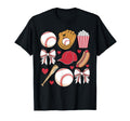 Baseball Coquette Bow Baseball Cheer T-Shirt - Minimalist Print Men Women - T-Shirt, Sweatshirt, Hoodie