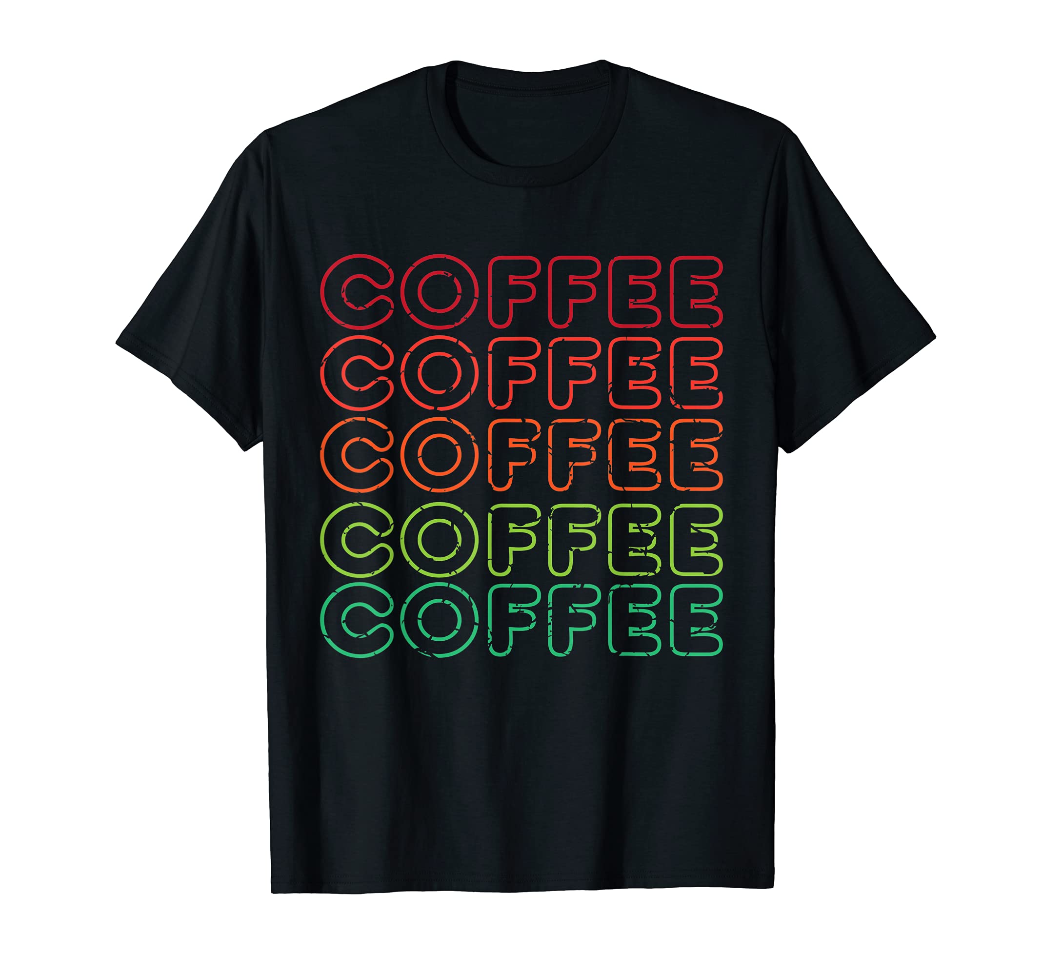 Coffee Distressed Coffee Love T-Shirt - Custom Art Print Men Women - T-Shirt, Sweatshirt, Hoodie