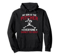 My Son Is Baseball Pitcher Dad Baseball Hoodie - Custom Art Print Unisex - T-Shirt, Sweatshirt, Hoodie