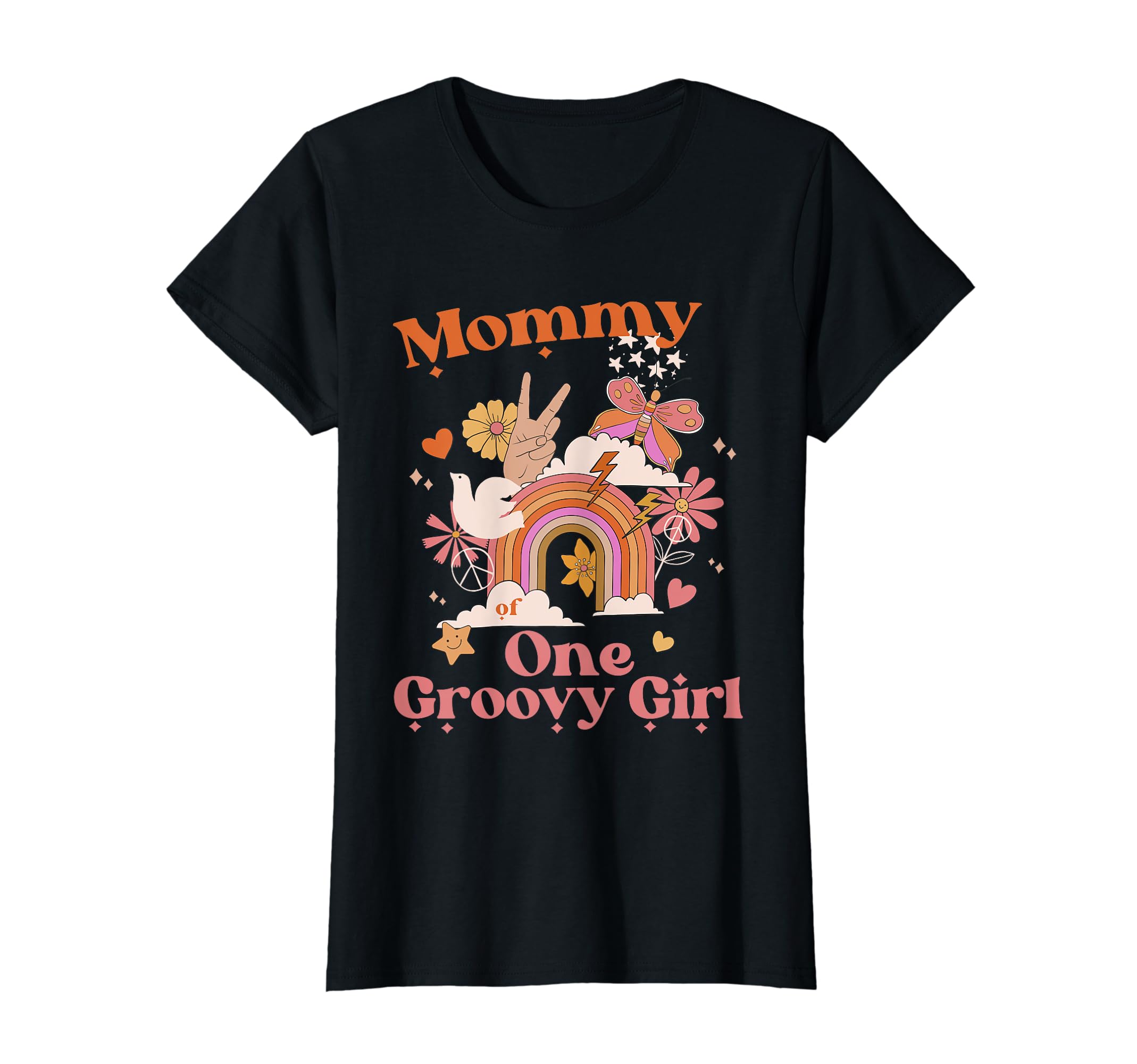 Mommy One Groovy Boho Hippie T-Shirt - Fun Novelty Design Men Women - T-Shirt, Sweatshirt, Hoodie