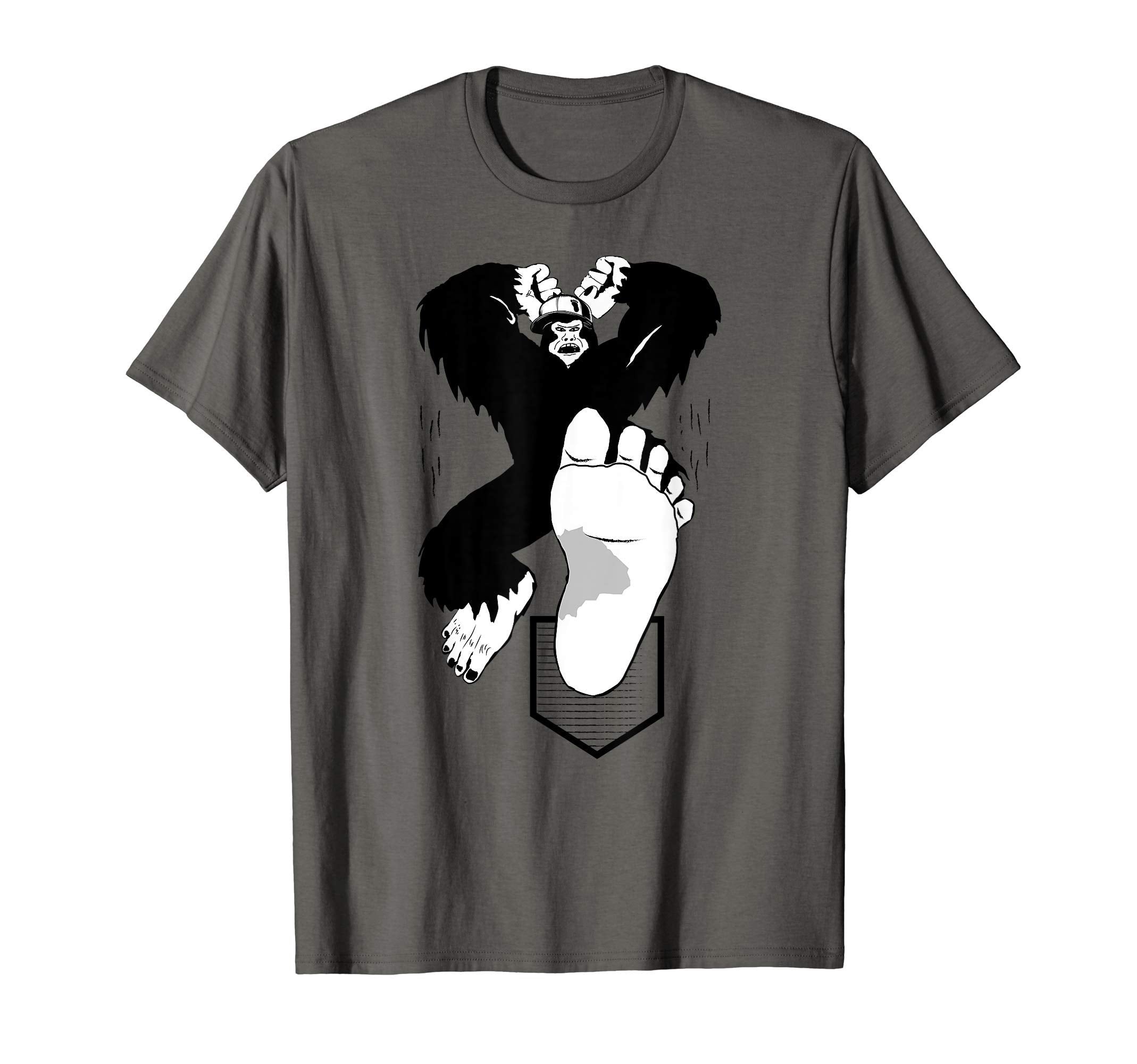 Bigfoot Baseball Player Funny T-Shirt - Minimalist Print for Adults - T-Shirt, Sweatshirt, Hoodie