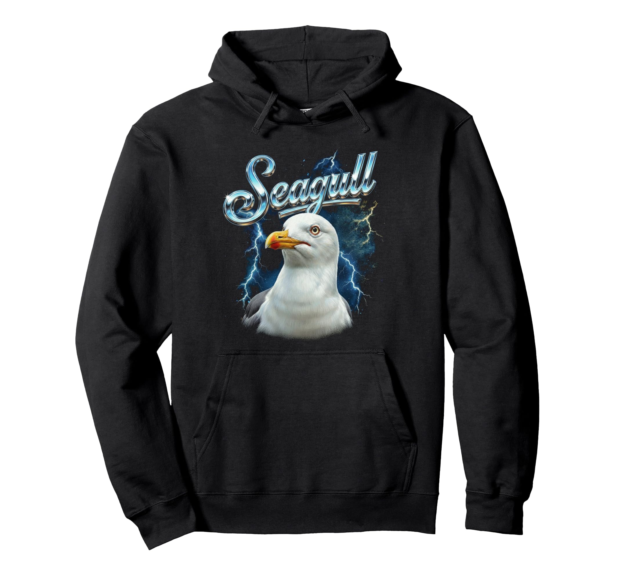 Seagull 90S Funny Seagull 80S Bird Lover Hoodie - Fun Novelty Design Unisex - T-Shirt, Sweatshirt, Hoodie