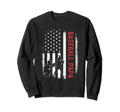 Baseball Papa American Us Flag Sweatshirt - Minimalist Print for Adults - T-Shirt, Sweatshirt, Hoodie
