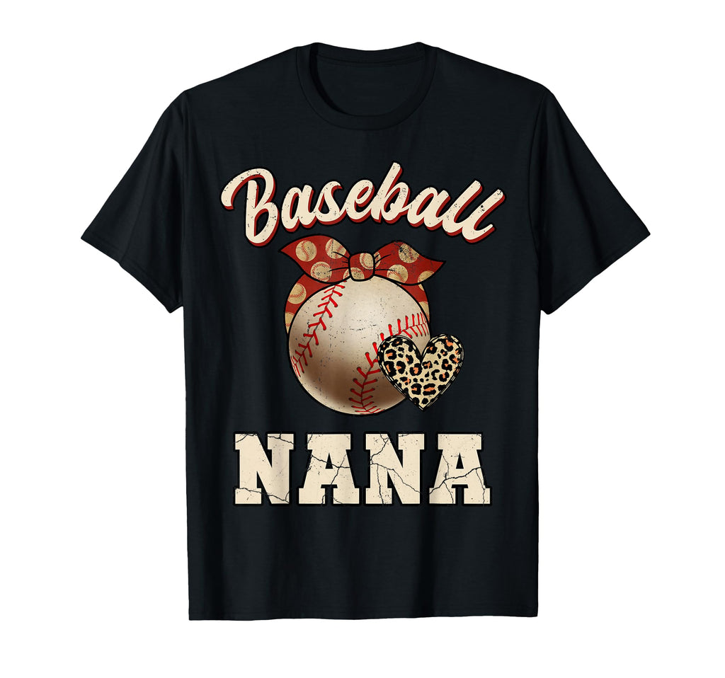 Baseball Nana Bandana Leopard Heart T-Shirt - Graphic Print for Adults - T-Shirt, Sweatshirt, Hoodie