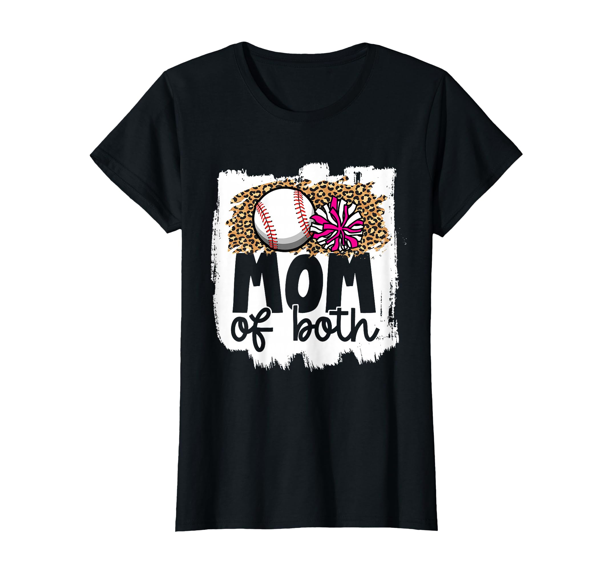 Cheer Baseball Mom Both Baseball And T-Shirt - Custom Art Print Unisex - T-Shirt, Sweatshirt, Hoodie