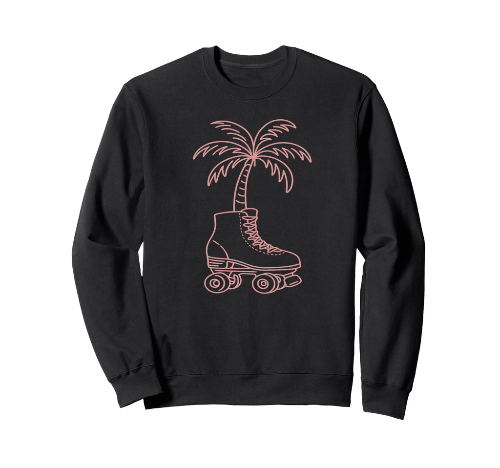 Palm Tree Roller Skate 70S 80S Sweatshirt - Aesthetic Graphic Men Women - T-Shirt, Sweatshirt, Hoodie