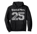 Senior Baseball Mom 2025 Groovy Hoodie - Minimalist Print for Adults - T-Shirt, Sweatshirt, Hoodie