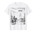 Cowboy Ufo Encounter Western Desert T-Shirt - Streetwear Style Unisex - T-Shirt, Sweatshirt, Hoodie