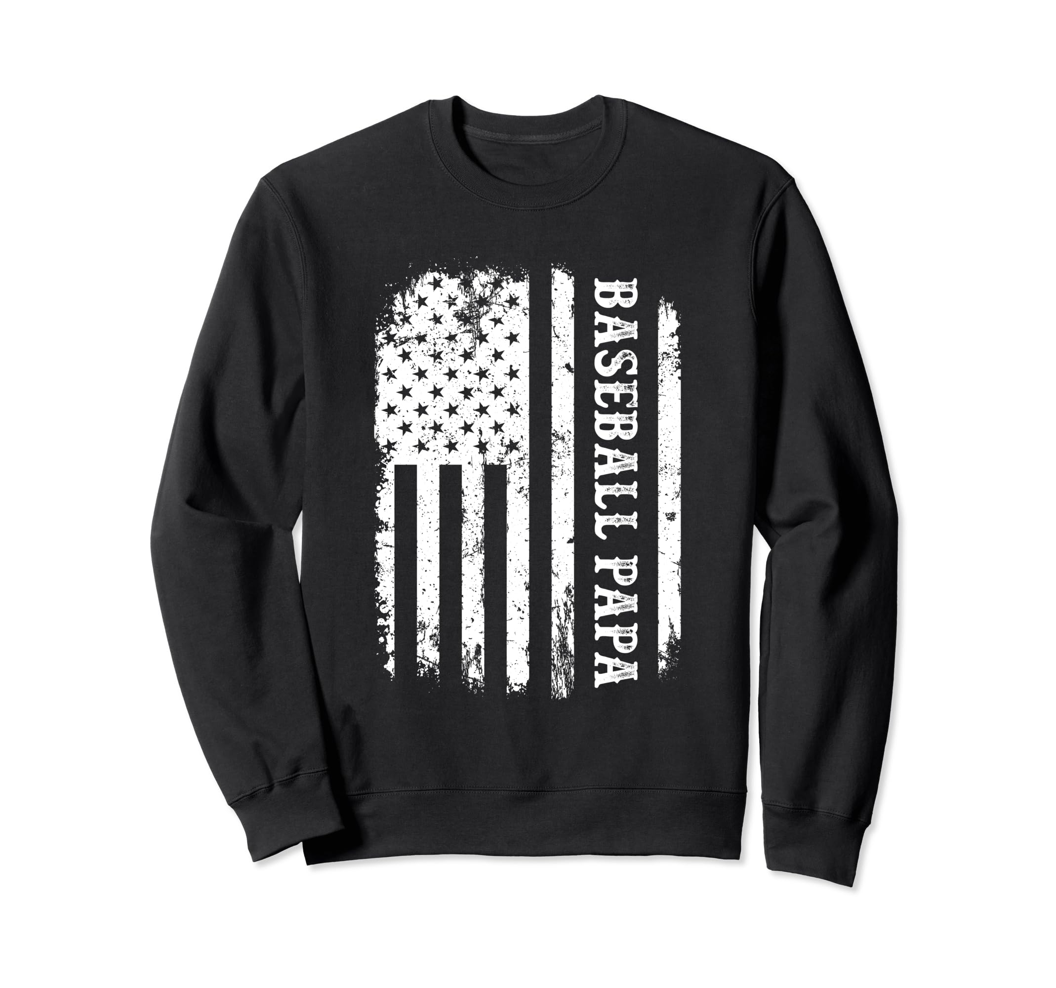 American Flag Baseball Papa Gifts Sweatshirt - Graphic Print Unisex - T-Shirt, Sweatshirt, Hoodie