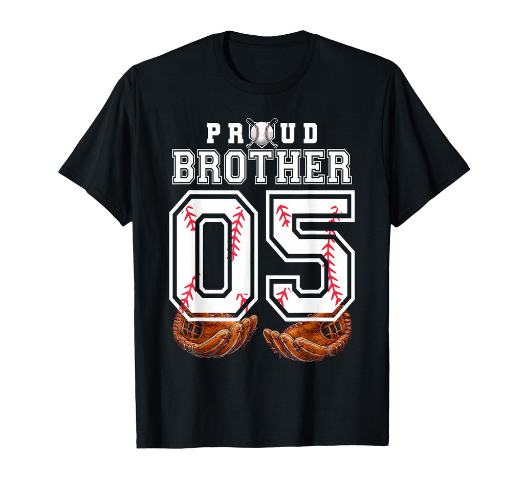 Proud Brother Baseball Player Number 5 T-Shirt - Trendy Graphic for Adults - T-Shirt, Sweatshirt, Hoodie