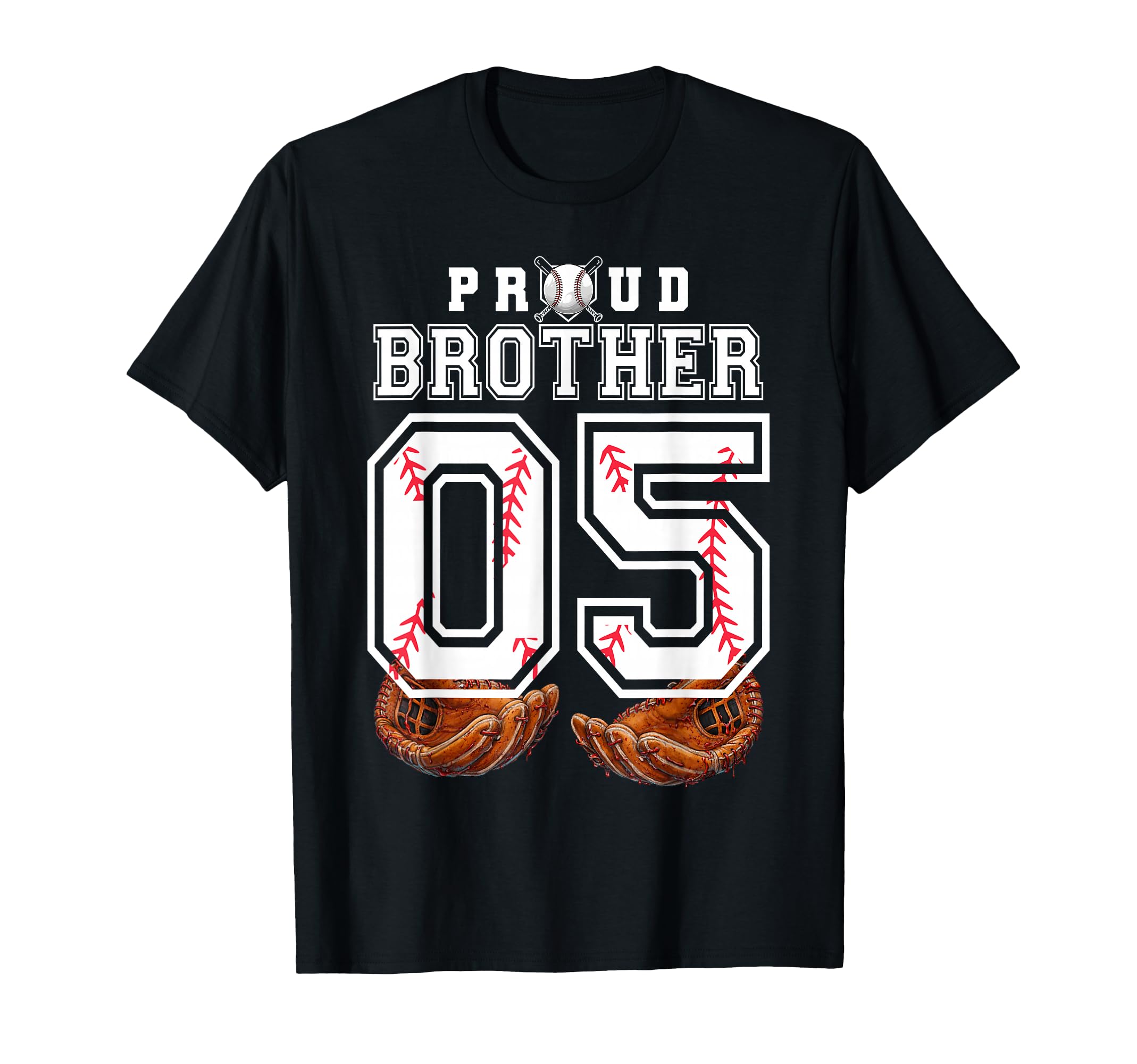 Proud Brother Baseball Player Number 5 T-Shirt - Trendy Graphic for Adults - T-Shirt, Sweatshirt, Hoodie