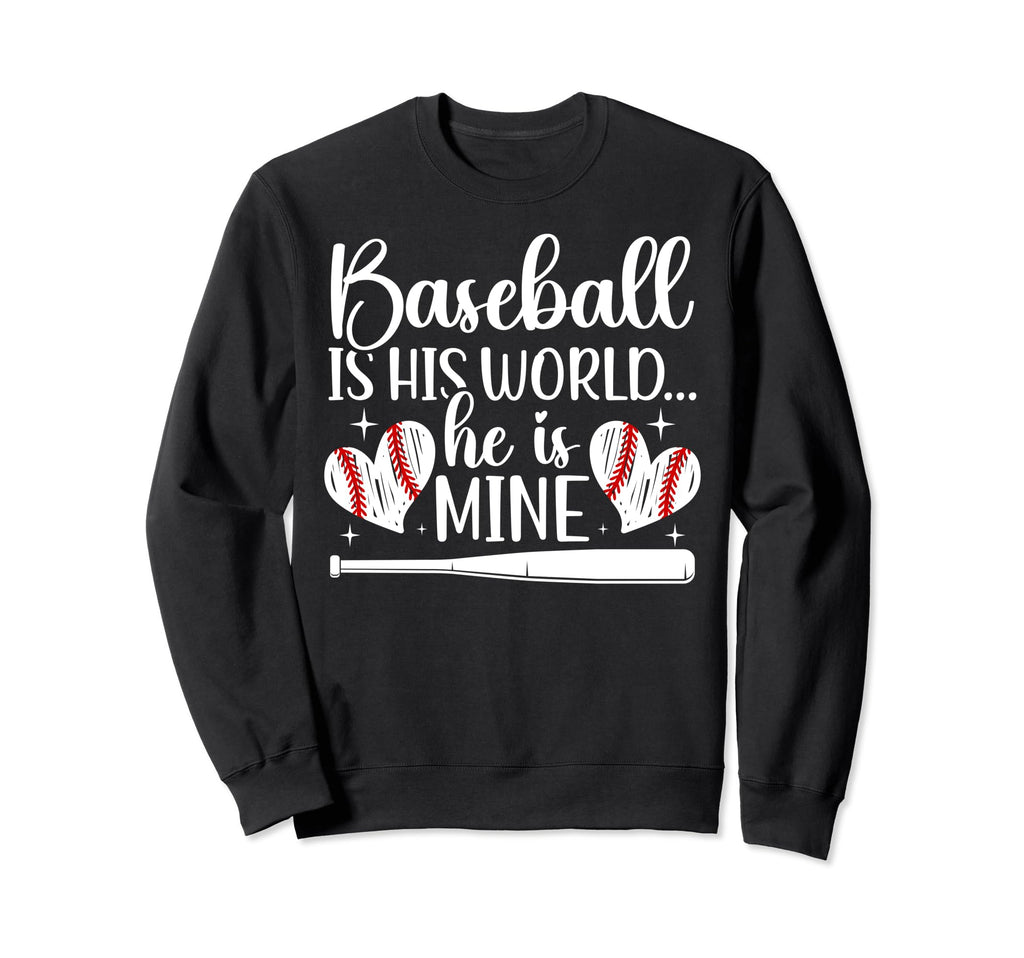 Proud Baseball Mom Baseball Player Sweatshirt - Graphic Print for Adults - T-Shirt, Sweatshirt, Hoodie