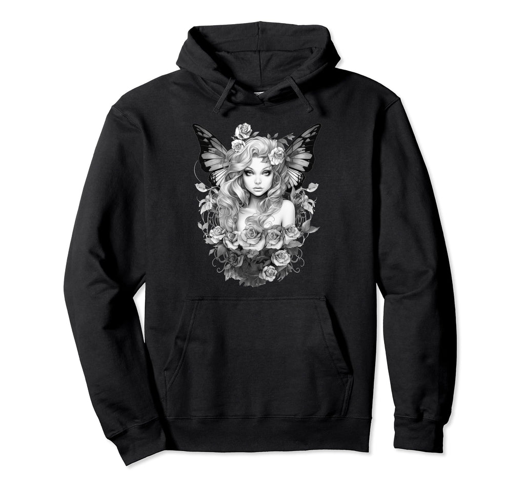 Fairy Butterfly Wings Fairycore Goth Y2K Hoodie - Trendy Graphic Men Women - T-Shirt, Sweatshirt, Hoodie