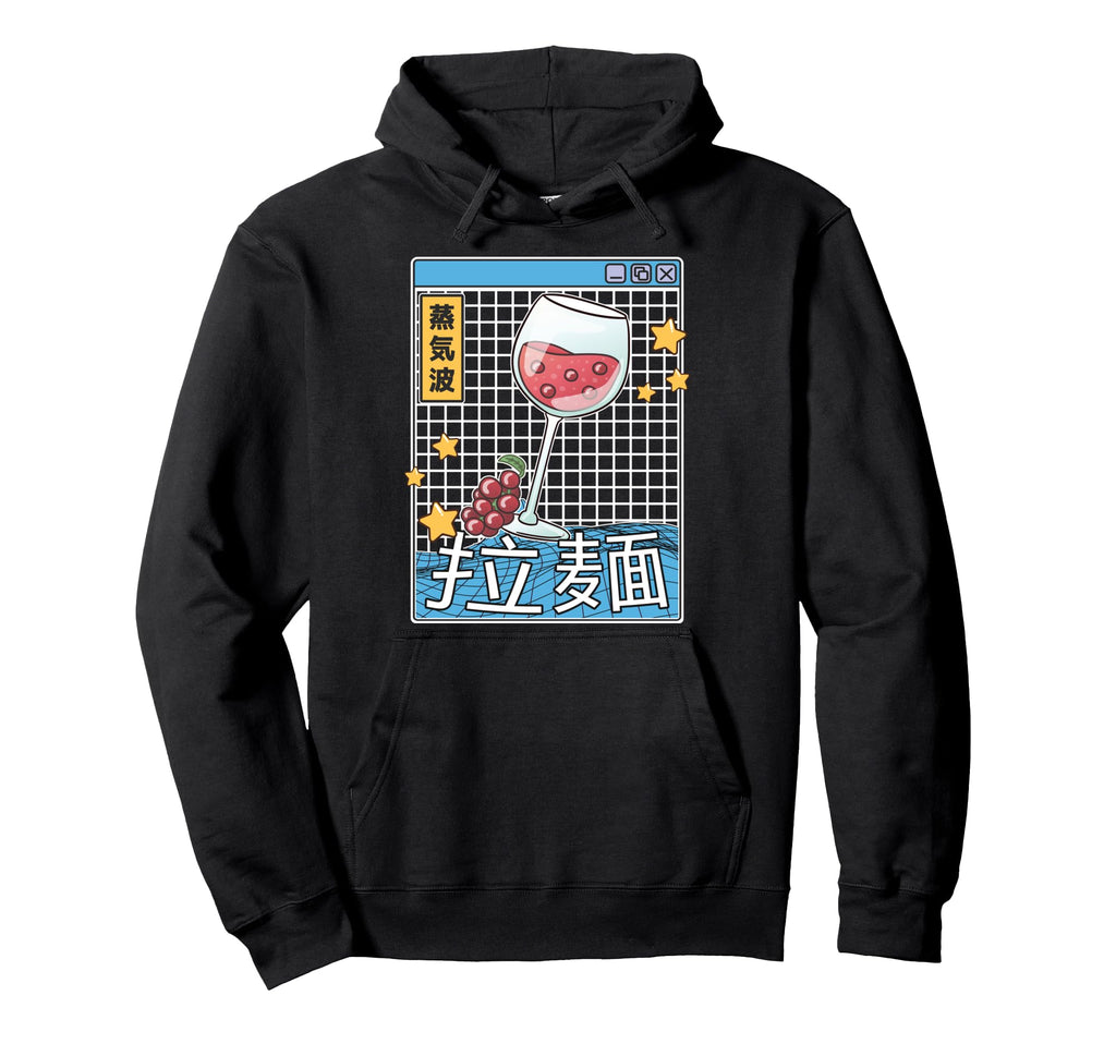 Wine Glass Digital Japan Pastel Otaku Hoodie - Custom Art Print for Adults - T-Shirt, Sweatshirt, Hoodie