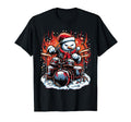 Rockin Drums Snowman Drummer Firestorm T-Shirt - Fun Novelty Design Unisex - T-Shirt, Sweatshirt, Hoodie