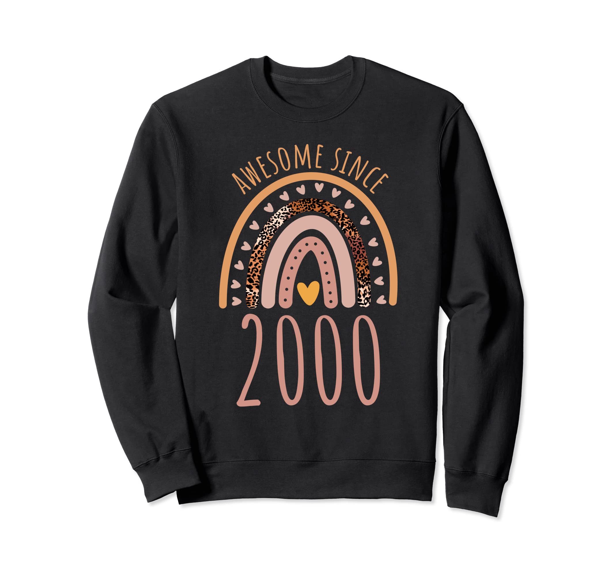 Awesome Since 2000 Leopard Boho Sweatshirt - Novelty Apparel Unisex - T-Shirt, Sweatshirt, Hoodie