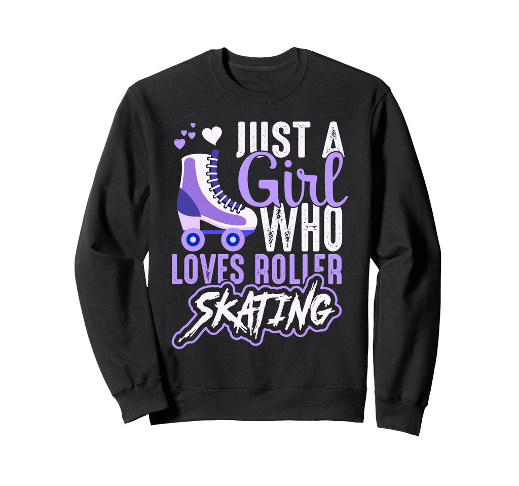 Purple Roller Skate Happy Who Sweatshirt - Aesthetic Graphic Men Women - T-Shirt, Sweatshirt, Hoodie