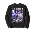 Purple Roller Skate Happy Who Sweatshirt - Aesthetic Graphic Men Women - T-Shirt, Sweatshirt, Hoodie