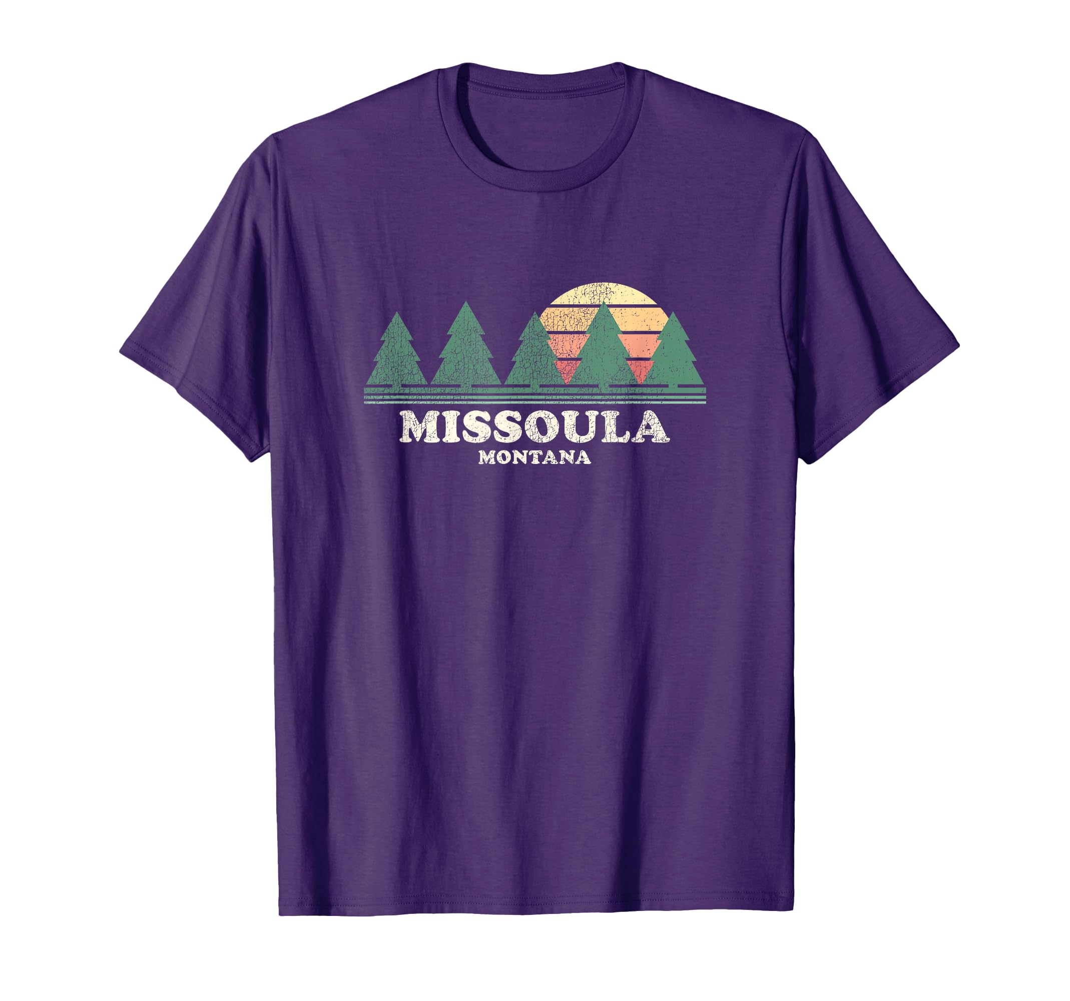 Missoula Mt Throwback 70S T-Shirt - Novelty Apparel for Adults - T-Shirt, Sweatshirt, Hoodie