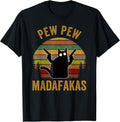 Pew Peww Madafakas Crazy Cat Lover Meme Men Women - Adult & Kids T-Shirts, Sweatshirts & Hoodies apparel design preview 1