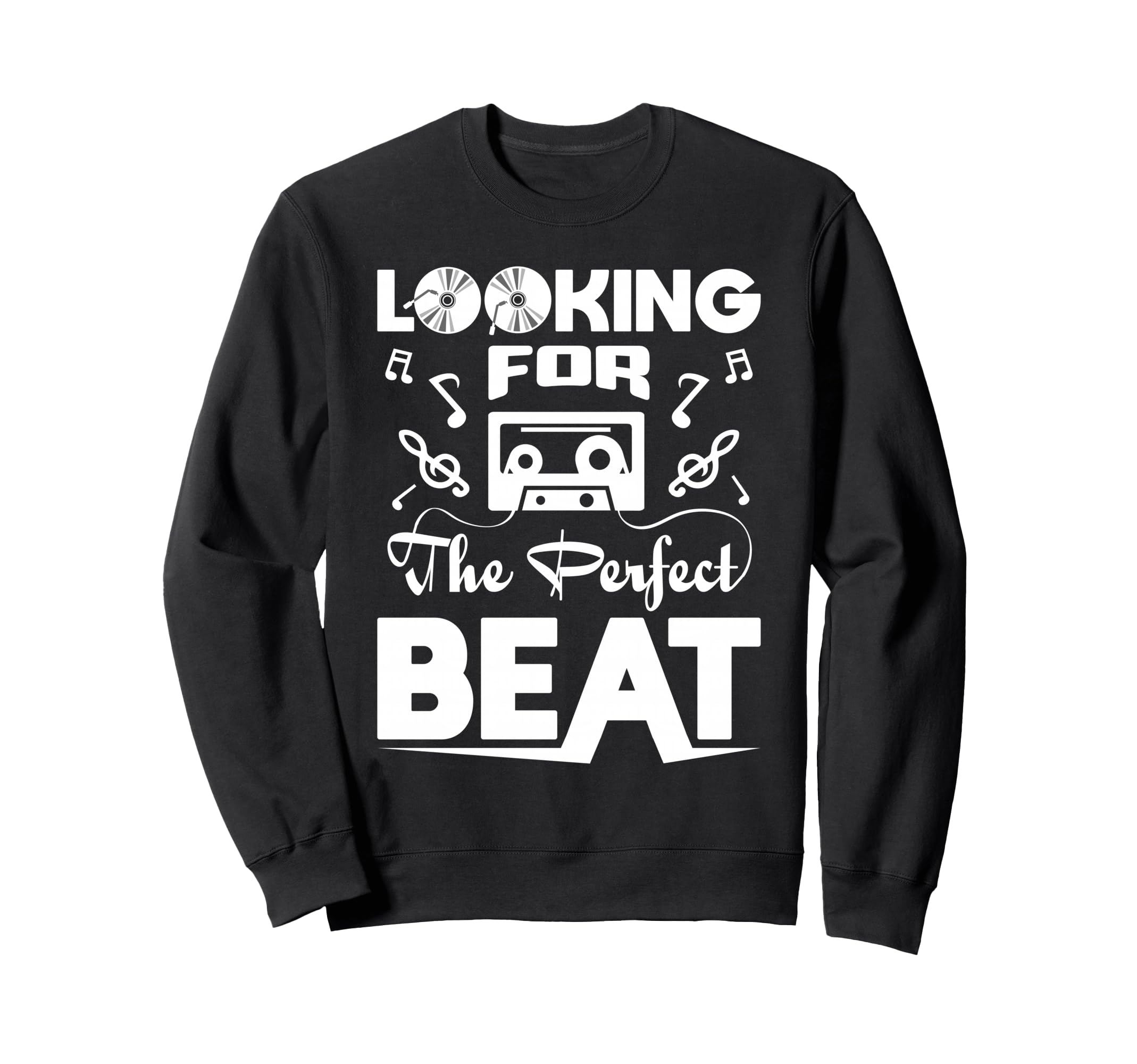 Looking Beat Tape Audio Cassette Sweatshirt - Unique Graphic Unisex - T-Shirt, Sweatshirt, Hoodie