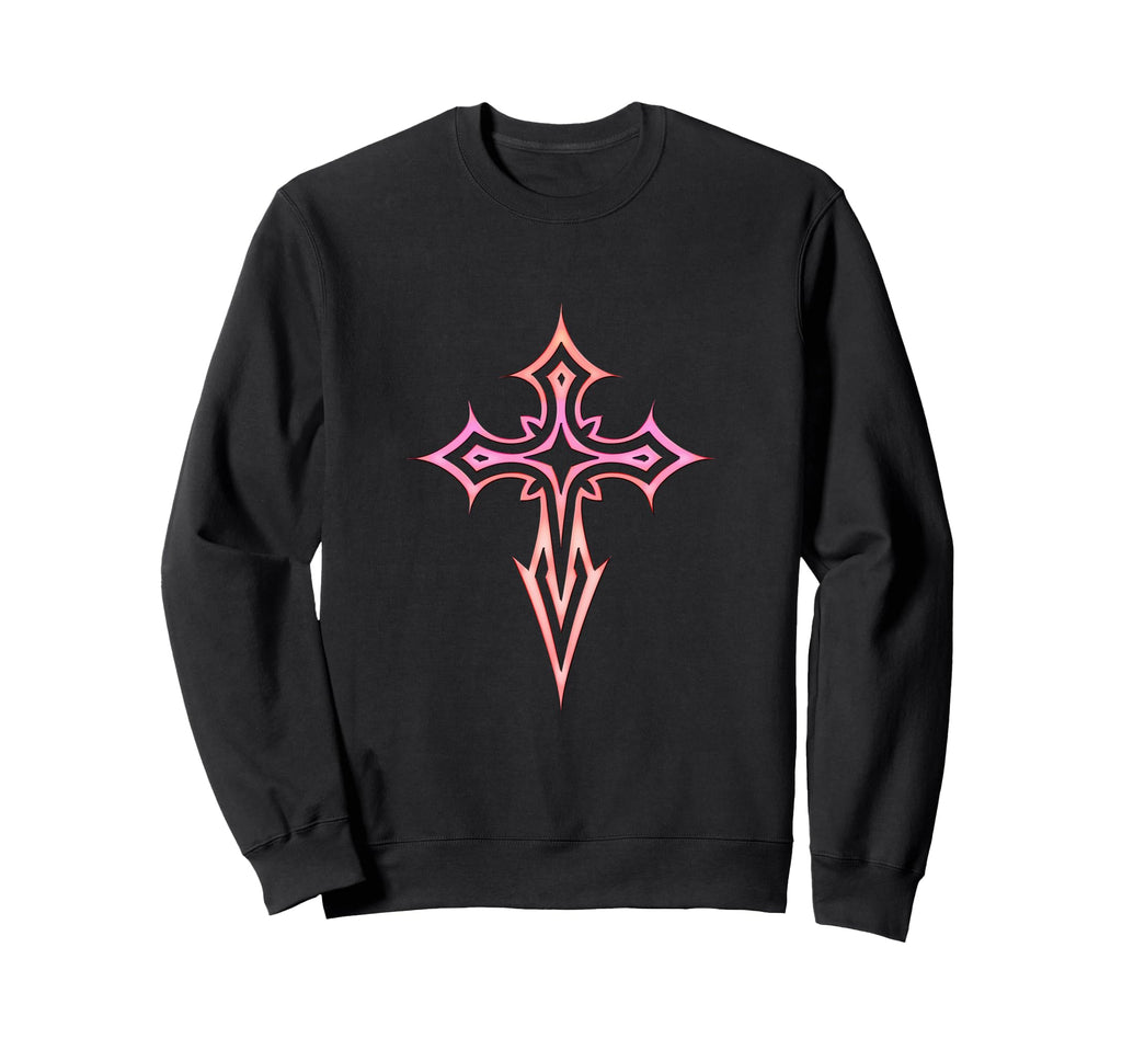 Gothic Cross Y2K Alt Aesthetic Emo Sweatshirt - Minimalist Print Men Women - T-Shirt, Sweatshirt, Hoodie