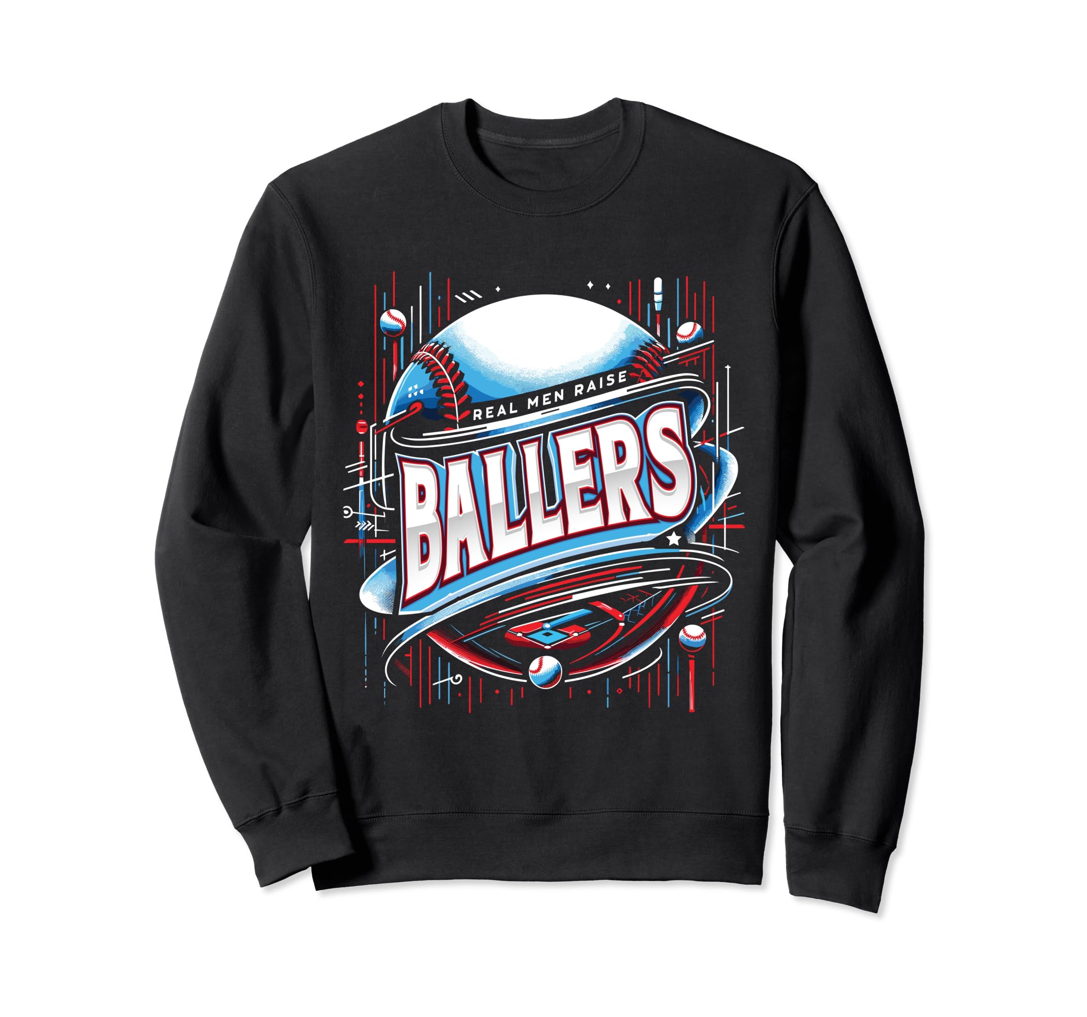 Son Fathers Day Baseball Dad Sweatshirt - Graphic Print Men Women - T-Shirt, Sweatshirt, Hoodie