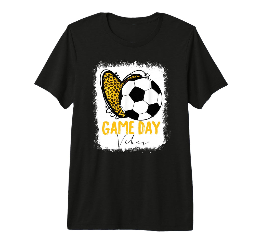 Soccer Game Day Vibes Leopard Soccer Mom T-Shirt - Streetwear Style Unisex - T-Shirt, Sweatshirt, Hoodie