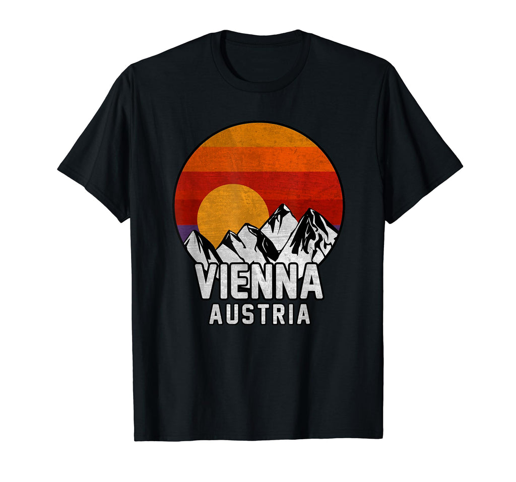 Vienna Austria Mountain Sunset T-Shirt - Minimalist Print for Adults - T-Shirt, Sweatshirt, Hoodie