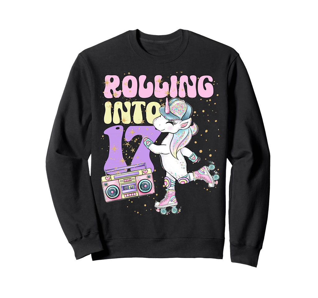 17Th Birthday Roller Skate Party Sweatshirt - Minimalist Print for Adults - T-Shirt, Sweatshirt, Hoodie