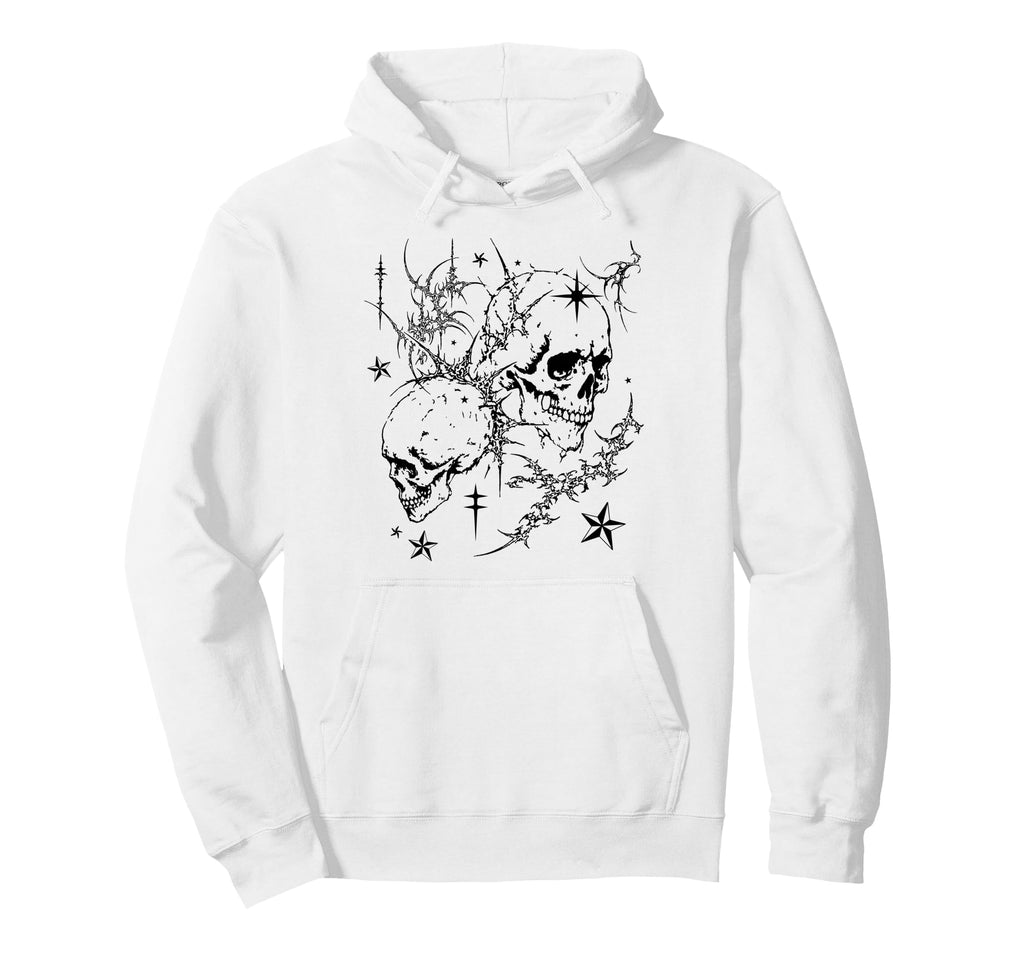 Skull Y2K Grunge Goth Alt Sigilism Hoodie - Trendy Graphic Unisex - T-Shirt, Sweatshirt, Hoodie