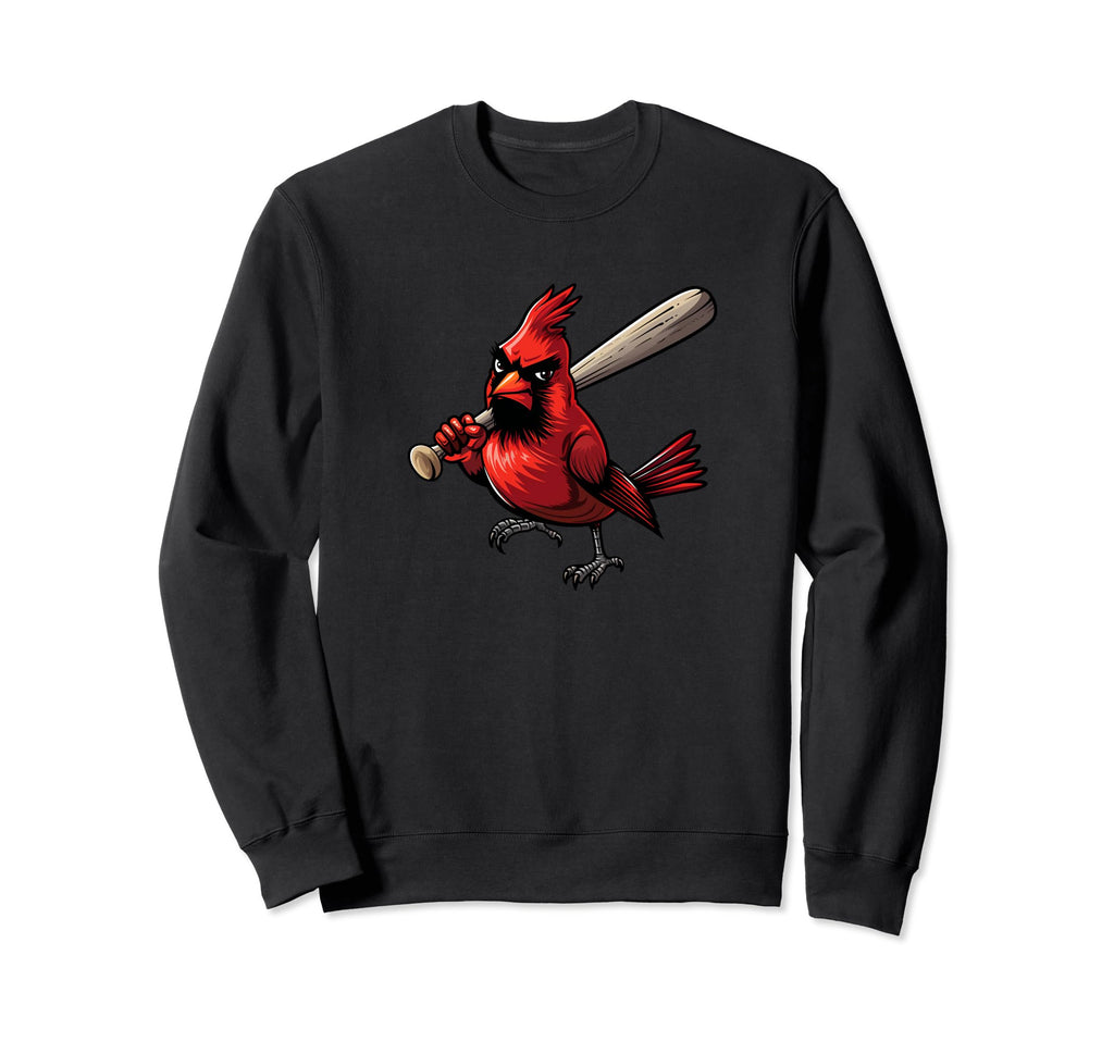Cardinal Swing Baseball Sports Sweatshirt - Custom Art Print for Adults - T-Shirt, Sweatshirt, Hoodie