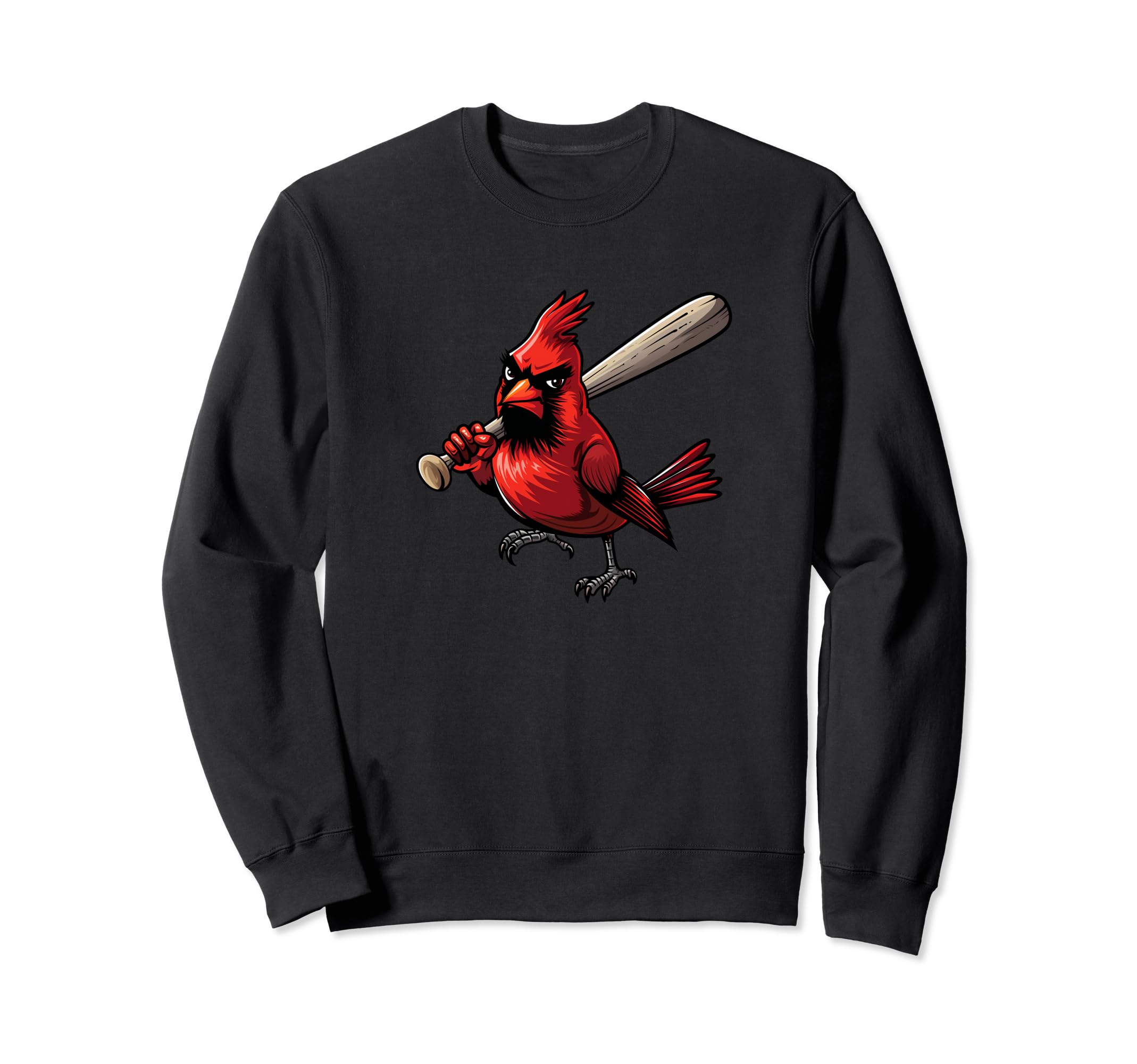 Cardinal Swing Baseball Sports Sweatshirt - Custom Art Print for Adults - T-Shirt, Sweatshirt, Hoodie