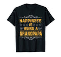 Happiness Is Being Grandpapa T-Shirt - Minimalist Print for Adults - T-Shirt, Sweatshirt, Hoodie